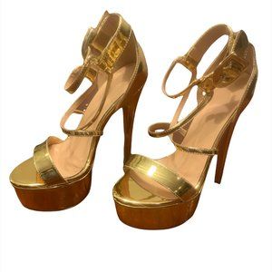 LISHAN Women's Platform Stiletto Open Toe Ankle Strap Crisscross Sandals